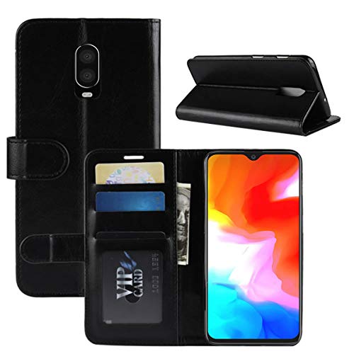 HualuBro OnePlus 6T Hülle, Retro PU Leder Leather Wallet HandyHülle Tasche Schutzhülle Flip Case Cover mit Karten Slot für One Plus 6T 2018 Smartphone - Schwarz HualuBro OnePlus 6T Hülle, Retro PU Leder Leather Wallet HandyHülle Tasche Schutzhülle Flip Case Cover mit Karten Slot für One Plus 6T 2018 Smartphone - Schwarz von HualuBro