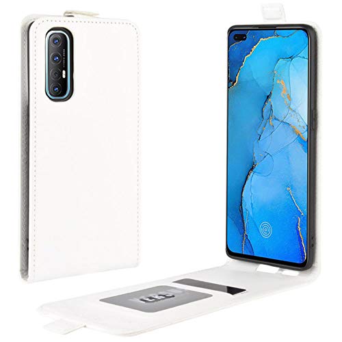 HualuBro Oppo Find X2 Neo Hülle, Premium PU Leder Brieftasche Schutzhülle HandyHülle [Magnetic Closure] Handytasche Flip Case Cover für Oppo Find X2 Neo Tasche (Weiß) von HualuBro