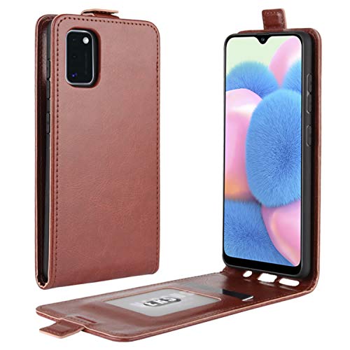 HualuBro Samsung Galaxy A41 Hülle, Premium PU Leder Brieftasche Schutzhülle HandyHülle [Magnetic Closure] Handytasche Flip Case Cover für Samsung Galaxy A41 Tasche (Braun) von HualuBro