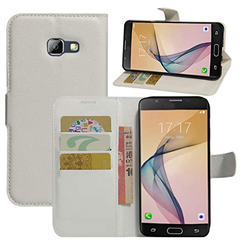 HualuBro Samsung Galaxy A5 2017 Hülle, Premium PU Leder Leather Wallet HandyHülle Tasche Schutzhülle Flip Case Cover für Samsung Galaxy A5 2017 Smartphone (Weiß) von HualuBro
