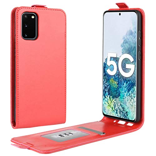 HualuBro Samsung Galaxy S20 FE Hülle, Premium PU Leder Brieftasche Schutzhülle HandyHülle [Magnetic Closure] Handytasche Flip Case Cover für Samsung Galaxy S20 FE 4G 5G Tasche (Rot) von HualuBro