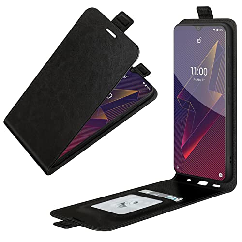 HualuBro Wiko Power U20 / U10 Hülle, Premium PU Leder Magnetisch HandyHülle Schutzhülle Handytasche LederHülle Flip Case Cover für Wiko Power U20 / U10 Tasche (Schwarz) von HualuBro