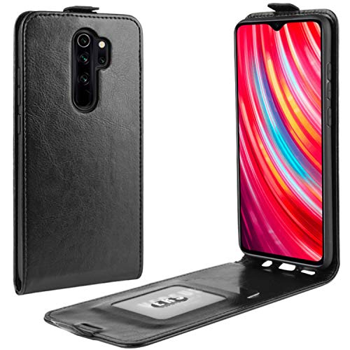 HualuBro Xiaomi Redmi Note 8 Pro Hülle, Premium PU Leder Brieftasche Schutzhülle HandyHülle [Magnetic Closure] Handytasche Flip Case Cover für Xiaomi Redmi Note 8 Pro Tasche (Schwarz) von HualuBro