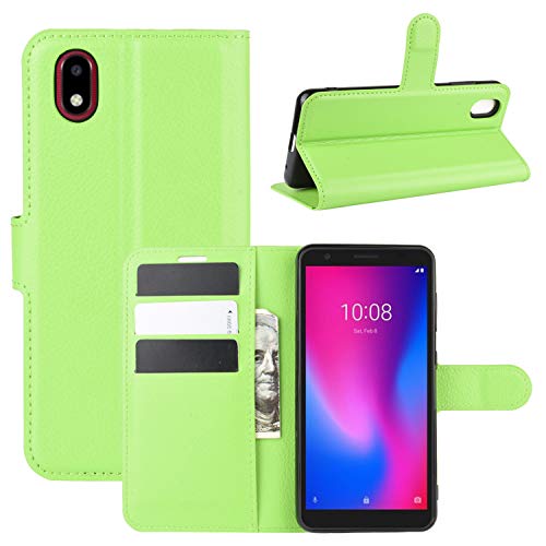 HualuBro ZTE Blade A3 2020 Hülle, Premium PU Leder Stoßfest Klapphülle Schutzhülle HandyHülle Handytasche Wallet Flip Case Cover für ZTE Blade A3 2020 Tasche (Grün) von HualuBro