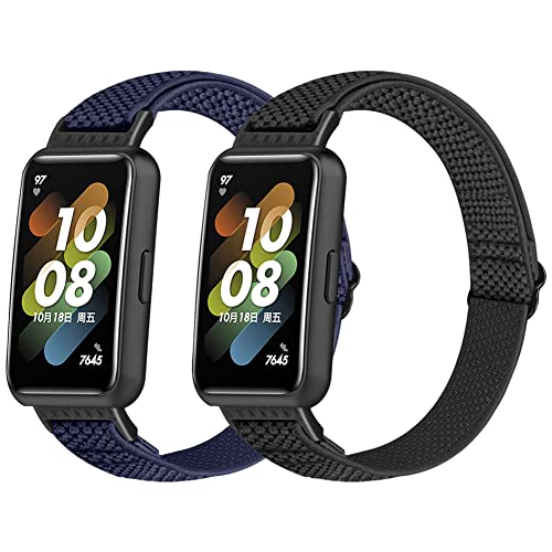 Huamanlou 2 Stück Elastisch Armband Kompatibel mit Huawei Band 7/Huawei Band 7 NFC, Nylon Verstellbarer Ersatzarmband Armbänder Sport Uhrenarmband Damen Herren Huamanlou 2 Stück Elastisch Armband Kompatibel mit Huawei Band 7/Huawei Band 7 NFC, Nylon Verstellbarer Ersatzarmband Armbänder Sport Uhrenarmband Damen Herren von Huamanlou