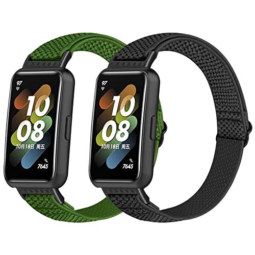 Huamanlou 2 Stück Elastisch Armband Kompatibel mit Huawei Band 7/Huawei Band 7 NFC, Nylon Verstellbarer Ersatzarmband Armbänder Sport Uhrenarmband Damen Herren Huamanlou 2 Stück Elastisch Armband Kompatibel mit Huawei Band 7/Huawei Band 7 NFC, Nylon Verstellbarer Ersatzarmband Armbänder Sport Uhrenarmband Damen Herren von Huamanlou