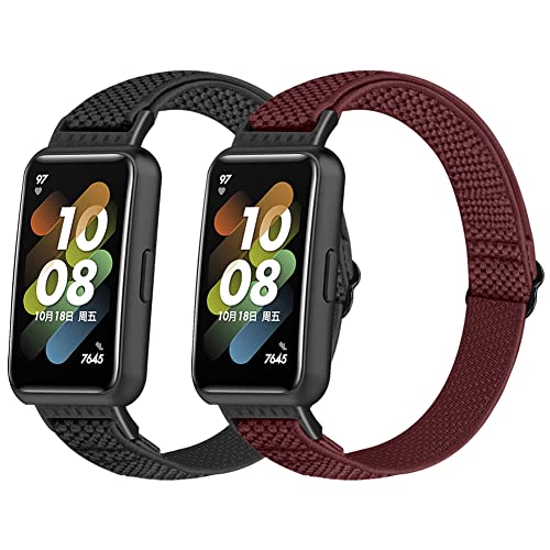 Huamanlou 2 Stück Elastisch Armband Kompatibel mit Huawei Band 7/Huawei Band 7 NFC, Nylon Verstellbarer Ersatzarmband Armbänder Sport Uhrenarmband Damen Herren Huamanlou 2 Stück Elastisch Armband Kompatibel mit Huawei Band 7/Huawei Band 7 NFC, Nylon Verstellbarer Ersatzarmband Armbänder Sport Uhrenarmband Damen Herren von Huamanlou