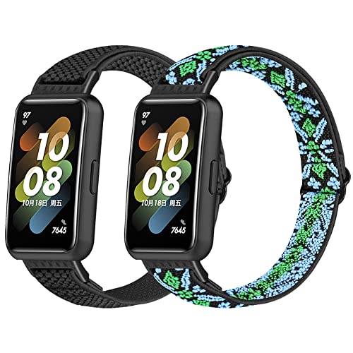 Huamanlou 2 Stück Elastisch Armband Kompatibel mit Huawei Band 7/Huawei Band 7 NFC, Nylon Verstellbarer Ersatzarmband Armbänder Sport Uhrenarmband Damen Herren Huamanlou 2 Stück Elastisch Armband Kompatibel mit Huawei Band 7/Huawei Band 7 NFC, Nylon Verstellbarer Ersatzarmband Armbänder Sport Uhrenarmband Damen Herren von Huamanlou