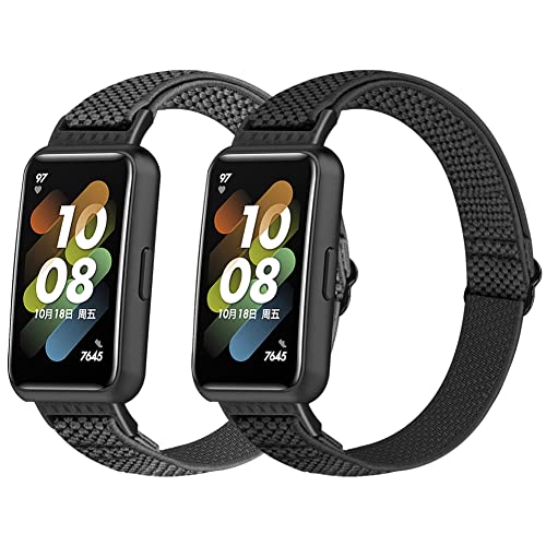 Huamanlou 2 Stück Elastisch Armband Kompatibel mit Huawei Band 7/Huawei Band 7 NFC, Nylon Verstellbarer Ersatzarmband Armbänder Sport Uhrenarmband Damen Herren Huamanlou 2 Stück Elastisch Armband Kompatibel mit Huawei Band 7/Huawei Band 7 NFC, Nylon Verstellbarer Ersatzarmband Armbänder Sport Uhrenarmband Damen Herren von Huamanlou