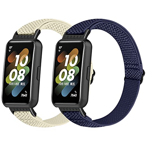 Huamanlou 2 Stück Elastisch Armband Kompatibel mit Huawei Band 7/Huawei Band 7 NFC, Nylon Verstellbarer Ersatzarmband Armbänder Sport Uhrenarmband Damen Herren Huamanlou 2 Stück Elastisch Armband Kompatibel mit Huawei Band 7/Huawei Band 7 NFC, Nylon Verstellbarer Ersatzarmband Armbänder Sport Uhrenarmband Damen Herren von Huamanlou