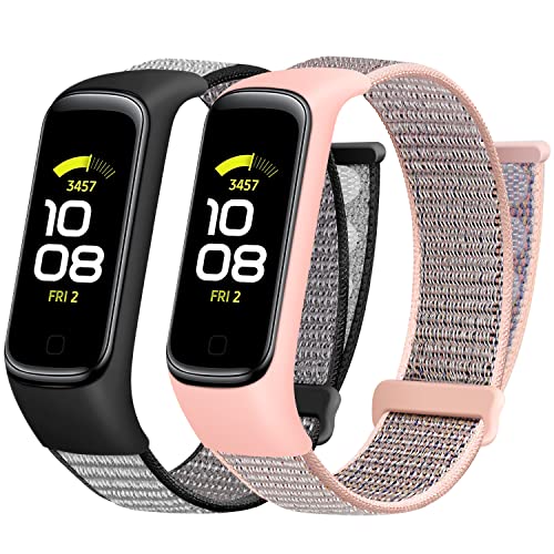 Huamanlou Armband Kompatibel mit Samsung Galaxy Fit 2 Armband, Nylon Atmungsaktives Verstellbares Uhrenarmband Sport Ersatzarmband für Galaxy Fit 2 von Huamanlou