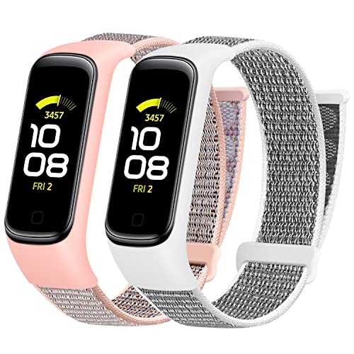 Huamanlou Armband Kompatibel mit Samsung Galaxy Fit 2 Armband, Nylon Atmungsaktives Verstellbares Uhrenarmband Sport Ersatzarmband für Galaxy Fit 2 von Huamanlou