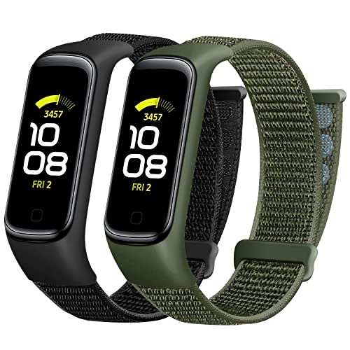 Huamanlou Armband Kompatibel mit Samsung Galaxy Fit 2 Armband, Nylon Atmungsaktives Verstellbares Uhrenarmband Sport Ersatzarmband für Galaxy Fit 2 von Huamanlou
