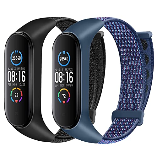 Huamanlou Nylon Armband Kompatibel mit Xiaomi Mi Band 6/Mi Band 5/Mi Band 4/Mi Band 3/Amazfit Band 5 Armband, Weiches Sport Uhrenarmband Verstellbarer Ersatzarmband für Herren Damen Huamanlou Nylon Armband Kompatibel mit Xiaomi Mi Band 6/Mi Band 5/Mi Band 4/Mi Band 3/Amazfit Band 5 Armband, Weiches Sport Uhrenarmband Verstellbarer Ersatzarmband für Herren Damen von Huamanlou