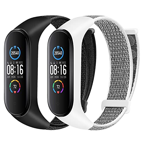 Huamanlou Nylon Armband Kompatibel mit Xiaomi Mi Band 6/Mi Band 5/Mi Band 4/Mi Band 3/Amazfit Band 5 Armband, Weiches Sport Uhrenarmband Verstellbarer Ersatzarmband für Herren Damen Huamanlou Nylon Armband Kompatibel mit Xiaomi Mi Band 6/Mi Band 5/Mi Band 4/Mi Band 3/Amazfit Band 5 Armband, Weiches Sport Uhrenarmband Verstellbarer Ersatzarmband für Herren Damen von Huamanlou