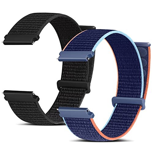 Huamanlou Nylon Uhrenarmbänder, 16mm 18mm 20mm 22mm Schnellverschluss Armband für Herren Damen, Verstellbare Aatmungsaktive Gewebte Sport Armband Huamanlou Nylon Uhrenarmbänder, 16mm 18mm 20mm 22mm Schnellverschluss Armband für Herren Damen, Verstellbare Aatmungsaktive Gewebte Sport Armband von Huamanlou