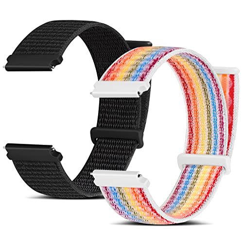 Huamanlou Nylon Uhrenarmbänder, 16mm 18mm 20mm 22mm Schnellverschluss Armband für Herren Damen, Verstellbare Aatmungsaktive Gewebte Sport Armband Huamanlou Nylon Uhrenarmbänder, 16mm 18mm 20mm 22mm Schnellverschluss Armband für Herren Damen, Verstellbare Aatmungsaktive Gewebte Sport Armband von Huamanlou