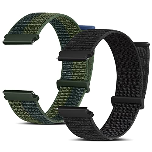 Huamanlou Nylon Uhrenarmbänder, 16mm 18mm 20mm 22mm Schnellverschluss Armband für Herren Damen, Verstellbare Aatmungsaktive Gewebte Sport Armband Huamanlou Nylon Uhrenarmbänder, 16mm 18mm 20mm 22mm Schnellverschluss Armband für Herren Damen, Verstellbare Aatmungsaktive Gewebte Sport Armband von Huamanlou