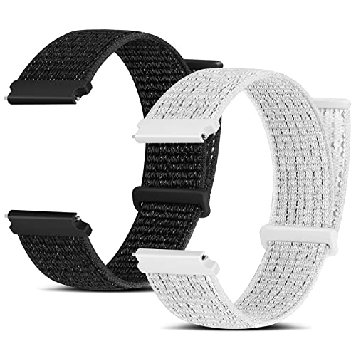 Huamanlou Nylon Uhrenarmbänder, 16mm 18mm 20mm 22mm Schnellverschluss Armband für Herren Damen, Verstellbare Aatmungsaktive Gewebte Sport Armband von Huamanlou