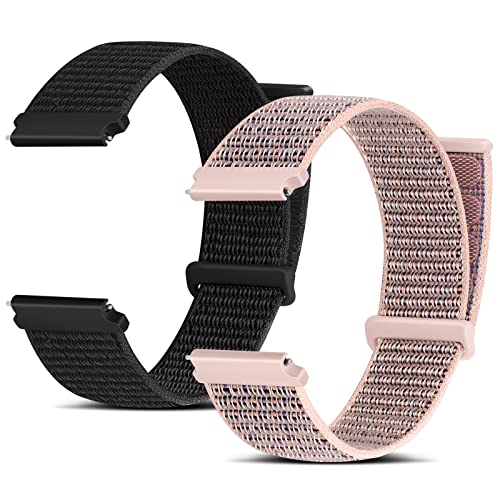 Huamanlou Nylon Uhrenarmbänder, 16mm 18mm 20mm 22mm Schnellverschluss Armband für Herren Damen, Verstellbare Aatmungsaktive Gewebte Sport Armband Huamanlou Nylon Uhrenarmbänder, 16mm 18mm 20mm 22mm Schnellverschluss Armband für Herren Damen, Verstellbare Aatmungsaktive Gewebte Sport Armband von Huamanlou