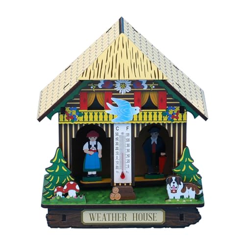Huamengyuan Wetterhaus aus dem Schwarzwald Wetterstation analog Wetterhaus aus Holz Wetterhäuschen mit Regenmann und Sonnenfrau mehrfarbig wetterfest Analoges Wetterhäuschen zur Wettervorhersage Huamengyuan Wetterhaus aus dem Schwarzwald Wetterstation analog Wetterhaus aus Holz Wetterhäuschen mit Regenmann und Sonnenfrau mehrfarbig wetterfest Analoges Wetterhäuschen zur Wettervorhersage von Huamengyuan