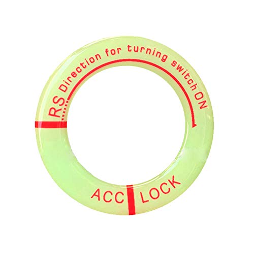 Zündschloss Abdeckung, Motorcycle Luminous Ignition Switch Keyhole Cover Light Glow Ring Circle Cap Ignition lock keyhole cover Universal Car Motorcycle Luminous Zündschloss Key Ring von Huamengyuan