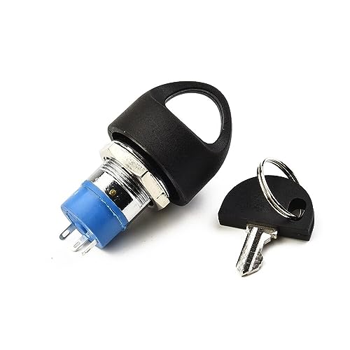 Zündschloss Zündschlüsselschalter,Zündschlossschloss Mobility Scooter Backup Starterschalterkappe Power Lock mit Schlüssel Universelles für ältere Menschen Roller, Elektroauto, Gabelstapler von Huamengyuan