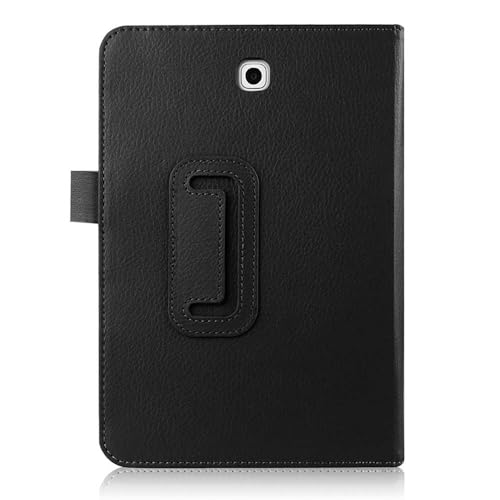 Huanghua Slim Ledertasche für Samsung Galaxy Tab S2 8.0 Zoll 2015 (SM-T710 T713 T715 T719), Multi-Winkel Ständer Vollschutz Tablet Cover Book Case mit Stylus Pen (Schwarz) von Huanghua