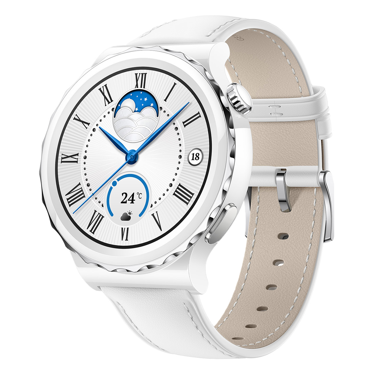 HUAWEI WATCH GT 3 Pro | Smartwatch | Hochwertige Materialien, Keramik, Titanium, Saphirglas | 24/7 Gesundheitsmanagement | Bis zu 7 Tage Akkulaufzeit | 43mm | White Leather HUAWEI WATCH GT 3 Pro | Smartwatch | Hochwertige Materialien, Keramik, Titanium, Saphirglas | 24/7 Gesundheitsmanagement | Bis zu 7 Tage Akkulaufzeit | 43mm | White Leather von Huawei