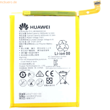 Huawei Akku für Huawei HB396693ECW Li-Pol 3,8 Volt 4000 mAh schwarz von Huawei
