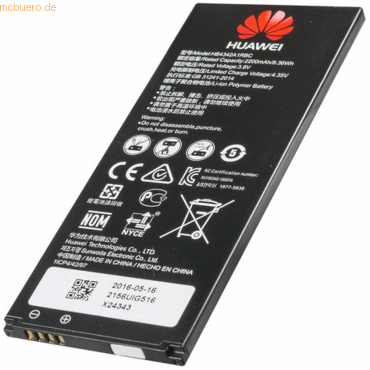 Huawei Akku für Huawei HB4342A1RBC Li-Ion 3,8 Volt 2200 mAh schwarz Huawei Akku für Huawei HB4342A1RBC Li-Ion 3,8 Volt 2200 mAh schwarz von Huawei