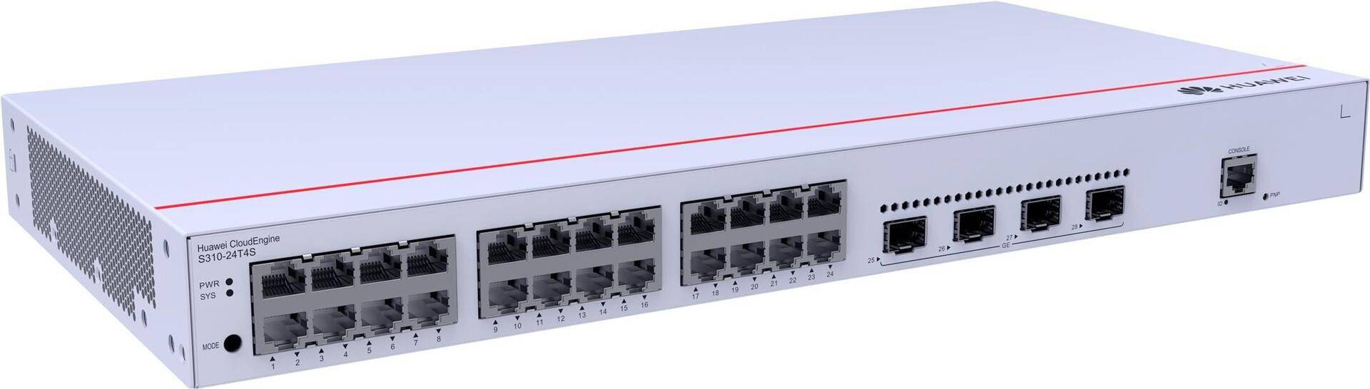 Huawei CloudEngine S310-24T4S Gigabit Ethernet (10/100/1000) 1U Grau (98012202) von Huawei