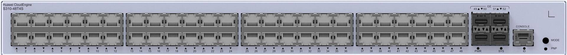 Huawei CloudEngine S310-48T4S Gigabit Ethernet (10/100/1000) 1U Grau (98012203) von Huawei