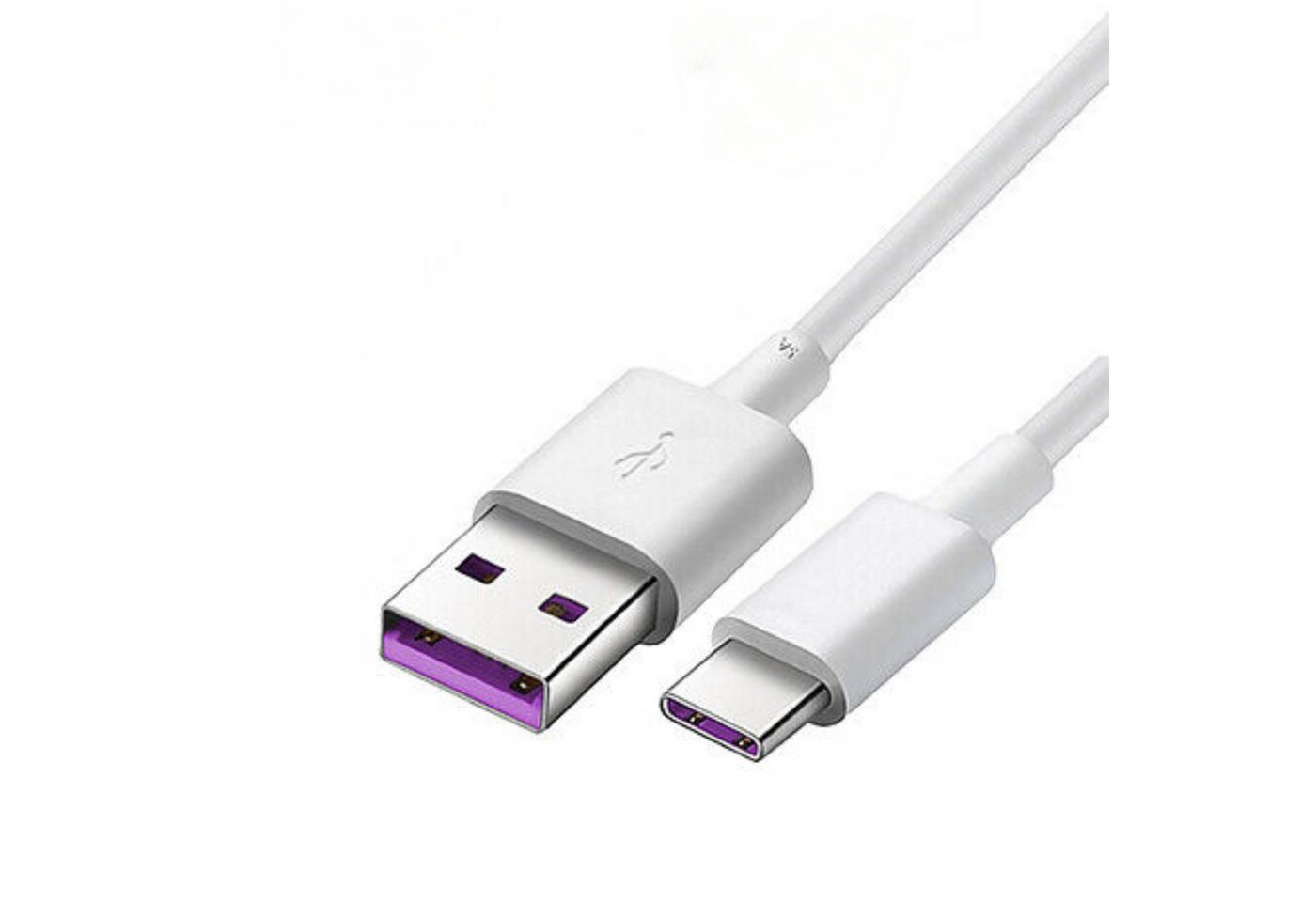 Huawei Ladekabel HL1289, Smartphone-Kabel, USB-C, Schnellladefunktion, Kabellänge 1 Meter, Weiß/Grau von Huawei