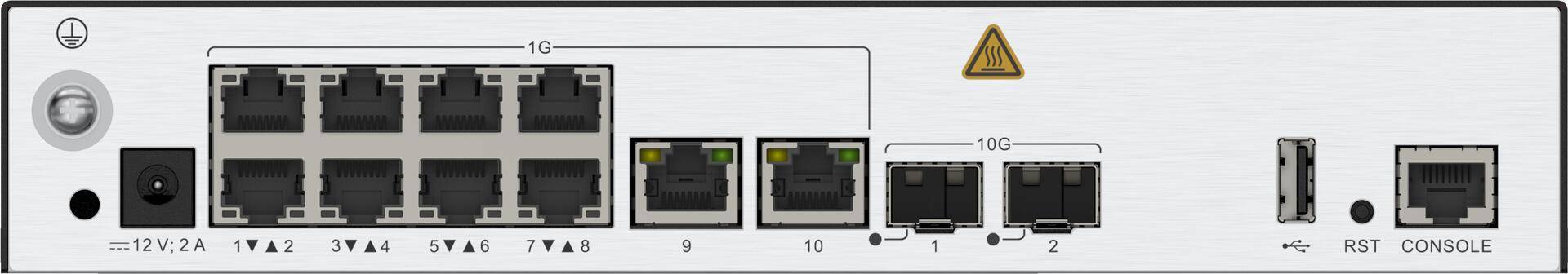 Huawei NetEngine AC650-256AP - Router - 10-Port-Switch - 10 GigE - WAN-Ports: 2 - an Rack montierbar, wandmontierbar (02355NCH) von Huawei