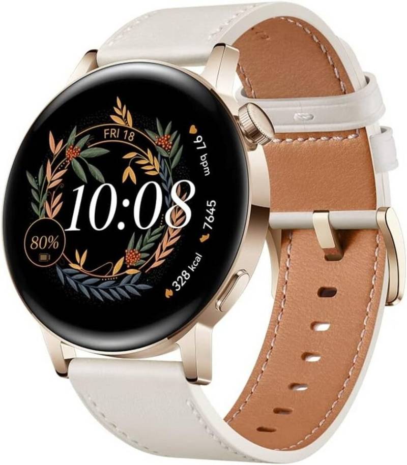 Huawei Nutzung der Uhr zum Abspielen von Musik Smartwatch (Android iOS), KI-Lauftrainer, genaue Herzfrequenzüberwachung, 100+ Trainingsmodi von Huawei