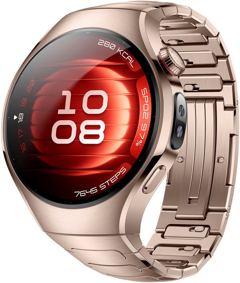 Huawei WATCH 5 42mm Smartwatch (3,5 cm/1,38 Zoll), X-TAP, Health Glance, 904L Edelstahl, Kompatibel mit iOS & Android von Huawei