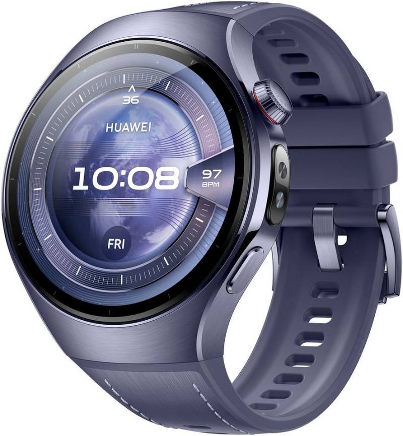 Huawei WATCH 5 46mm Smartwatch (3,8 cm/1,5 Zoll), X-TAP, Health Glance, Titanium, Kompatibel mit iOS & Android von Huawei