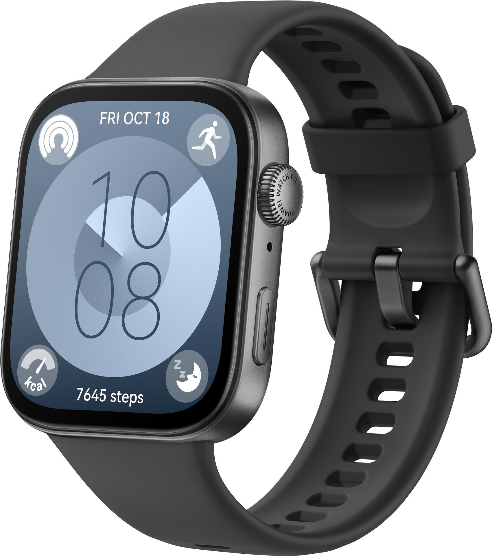 Huawei WATCH Fit 3 4,62 cm (1.82) AMOLED Digital 408 x 480 Pixel Touchscreen Schwarz WLAN GPS (55020CEC) von Huawei