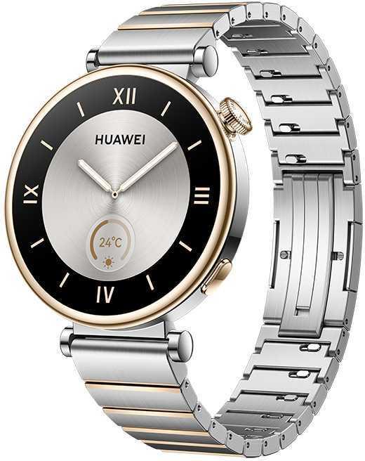 Huawei WATCH GT 4. Bildschirmdiagonale: 3,35 cm (1.32), Bildschirmtechnologie: AMOLED, Display-Auflösung: 466 x 466 Pixel. Flash-Speicher: 32 GB. WLAN. GPS. Akku-/Batteriekapazität: 323 mAh. Gewicht: 3,75 kg. Armbandfarbe: Silber (55020BHY) von Huawei