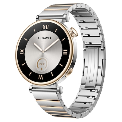 Huawei Watch GT 4 Smartwatch 41mm (Aurora) silber, silb Milanaise AMOLED-Display von Huawei