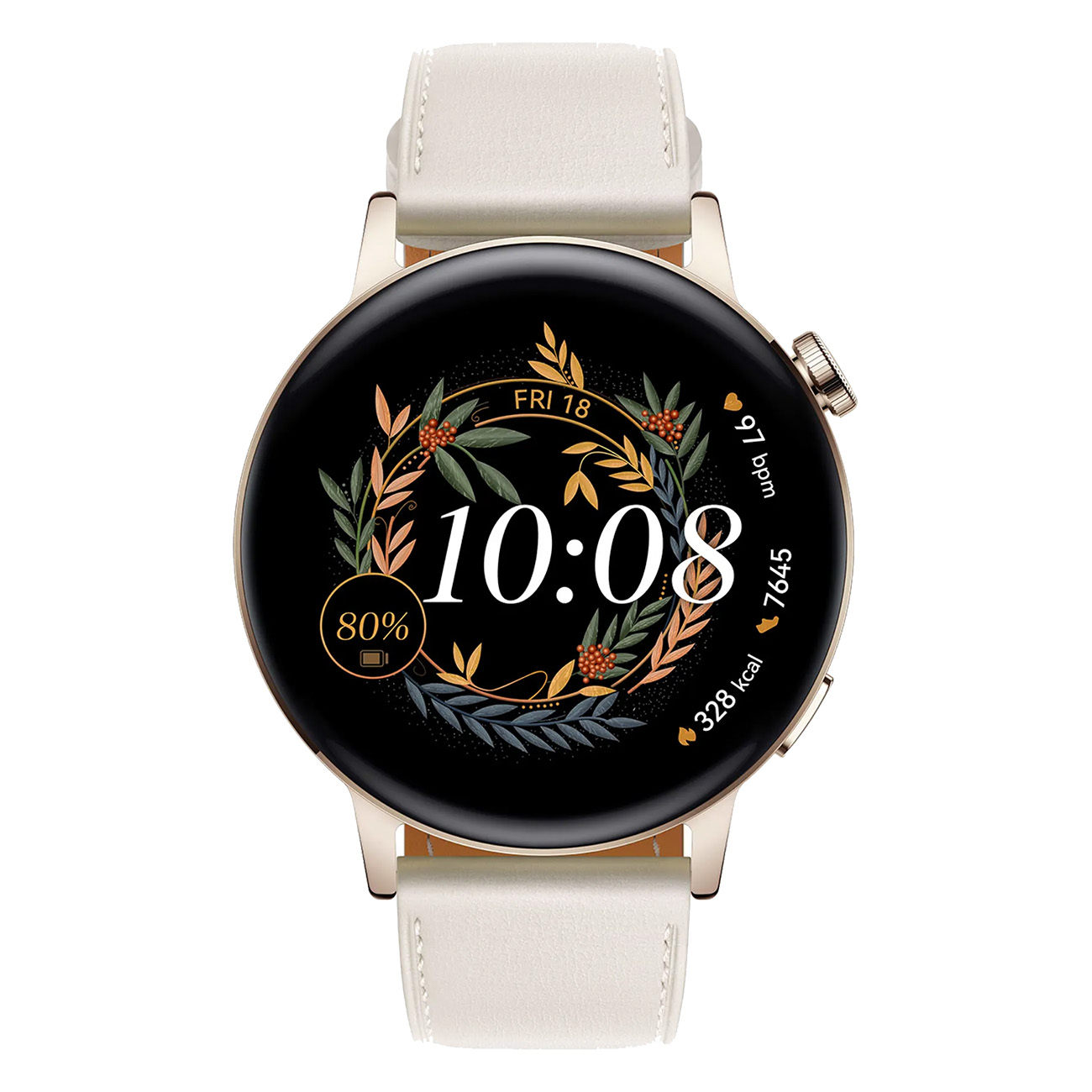 Huawei Watch GT3 | Smartwatch | Active Edition | GPS | Wasserdicht bis 50 Meter | SpO2-Messung | Herzfrequenzmessung | AMOLED Display | Gold Leather | 42mm von Huawei