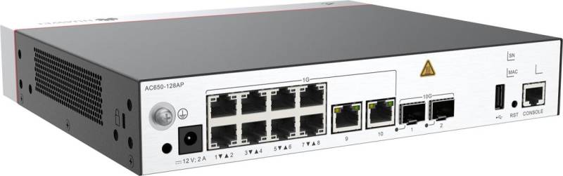 Huawei eKit Wireless Access Controller AC650-128AP 10x 1GbE RJ45 + 2x 10GbE SFP+ von Huawei