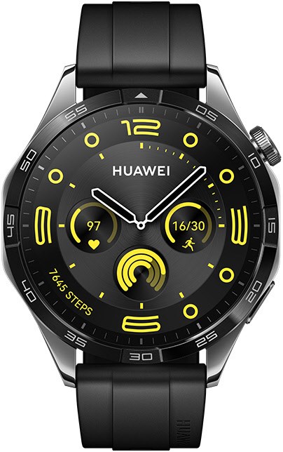 Watch GT4 (46mm) Smartwatch edelstahl schwarz/schwarz von Huawei