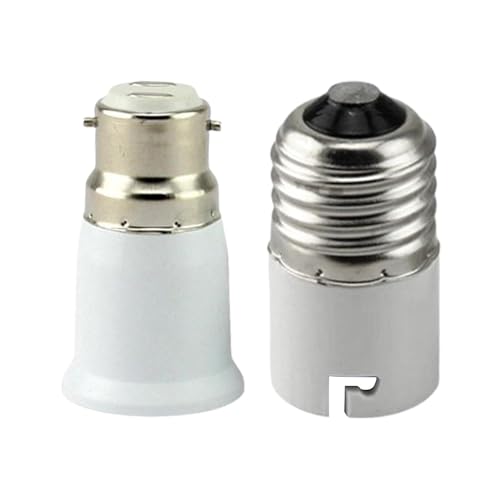 2 E27 Zu B22 Socket Converter, Adapter B22 Auf E27, Lampensockel Konverter, LED Lampensockel Adapter, Lampenadapter Fassungswechsler, Lampensockel Adapter Konverter Für LED/CFL Und Glühlampen von Huayeex