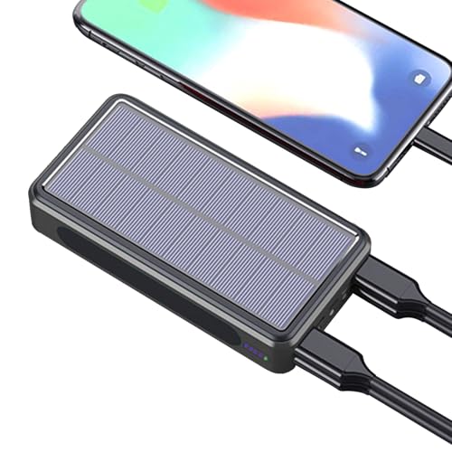 Huayeex Solarladegerät Powerbank, Tragbares Solar-Ladegerät Mit 20000mAh Akku, 20000 mAh Kapazität Ladestation Für 4 Geräte Gleichzeitig Mit LED-Leuchte Für Unterwegs, Camping & Outdoor von Huayeex