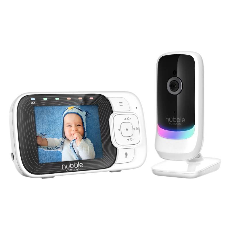 Hubble Nursery Pal Essential Wei? | Video-Babyphone | 2,8 Zoll Diagonaler Farbbildschirm | Raumtemperatursensor | Zwei-Wege-Kommunikation | Infrarot-Nachtsicht von Hubble