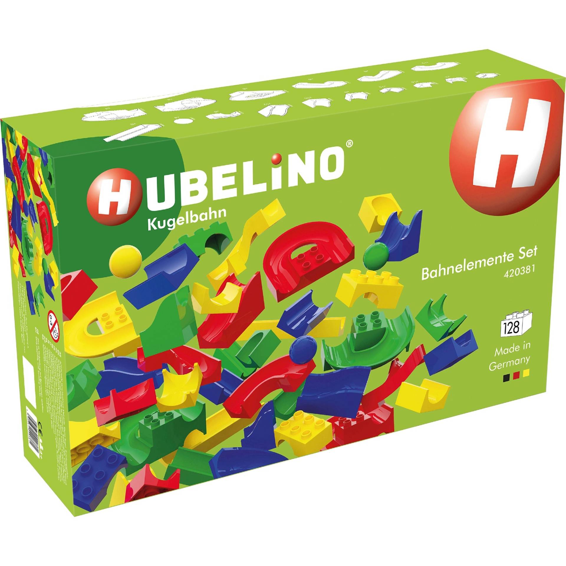 Kugelbahn 128-teiliges Bahnelemente Set Kugelbahn 128-teiliges Bahnelemente Set von Hubelino