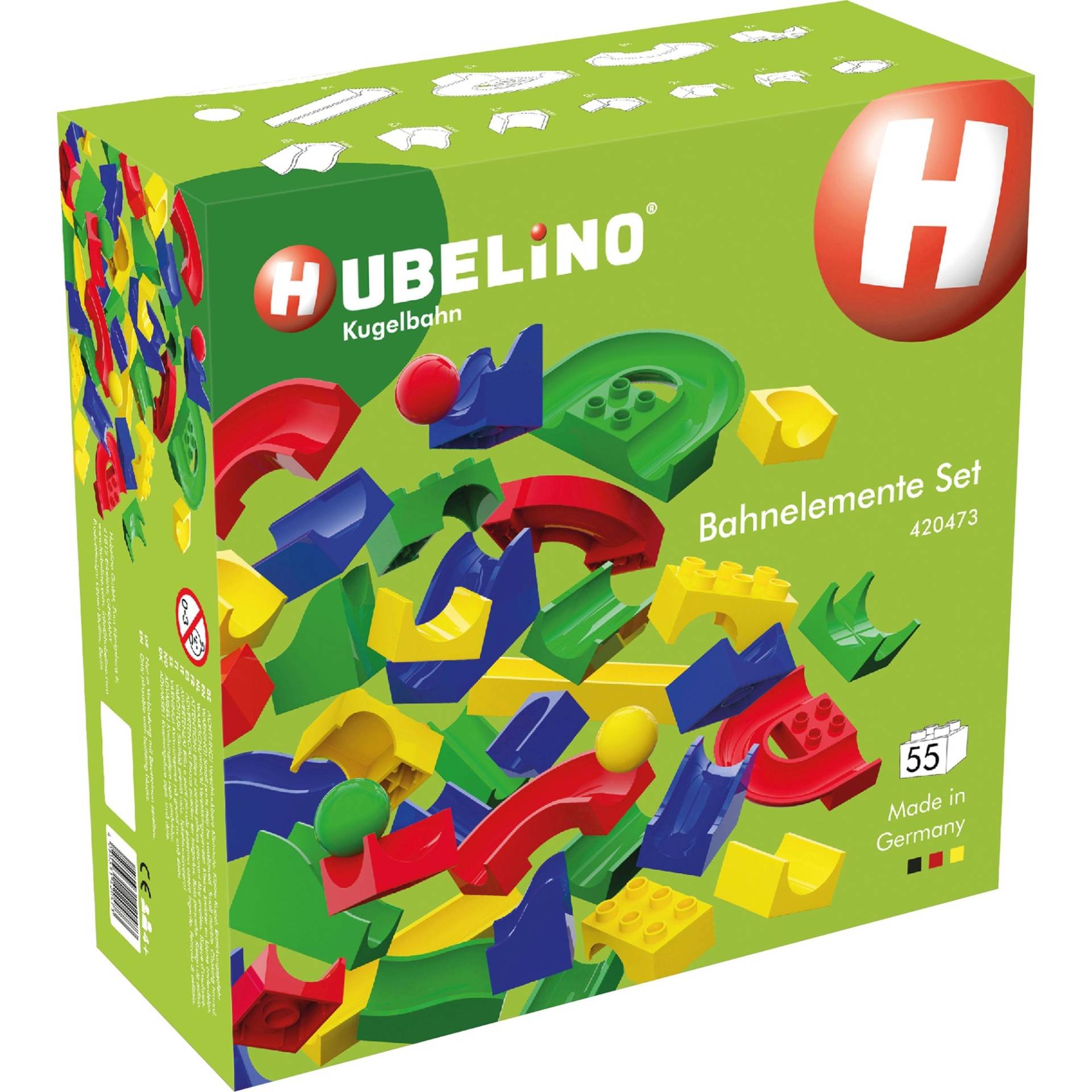 Kugelbahn 55-teiliges Bahnelemente Set Kugelbahn 55-teiliges Bahnelemente Set von Hubelino