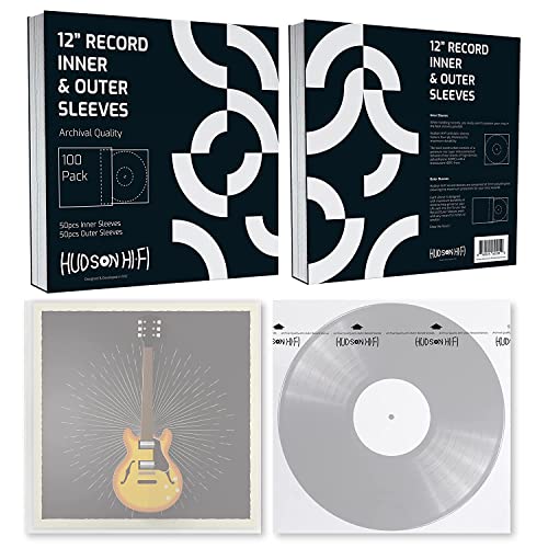 Hudson Hi-Fi Innenhüllen für Vinyl-Schallplatten und 50 ct Vinyl-Außenhüllen – 100 Vinylhüllen für Schallplatten, transparente Außen- und Innenhüllen für Schallplatten Hudson Hi-Fi Innenhüllen für Vinyl-Schallplatten und 50 ct Vinyl-Außenhüllen – 100 Vinylhüllen für Schallplatten, transparente Außen- und Innenhüllen für Schallplatten von Hudson Hi-Fi